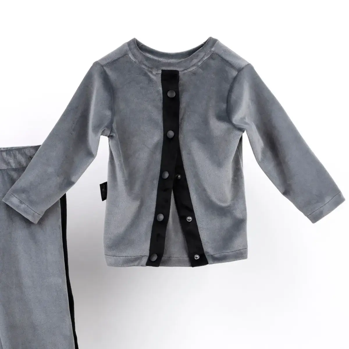 Moi Noi 2li Takım Çıtçıtlı Kadife Antrasit