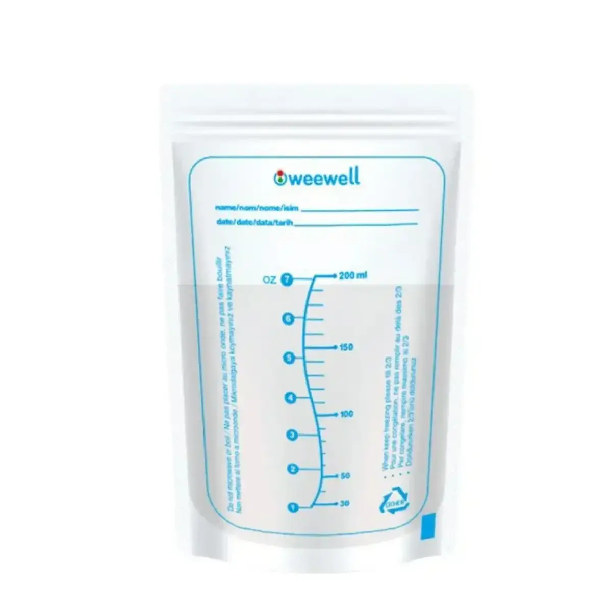 Weewell WMS825R3 Süt Saklama Poşeti 25'li 3'lü Set