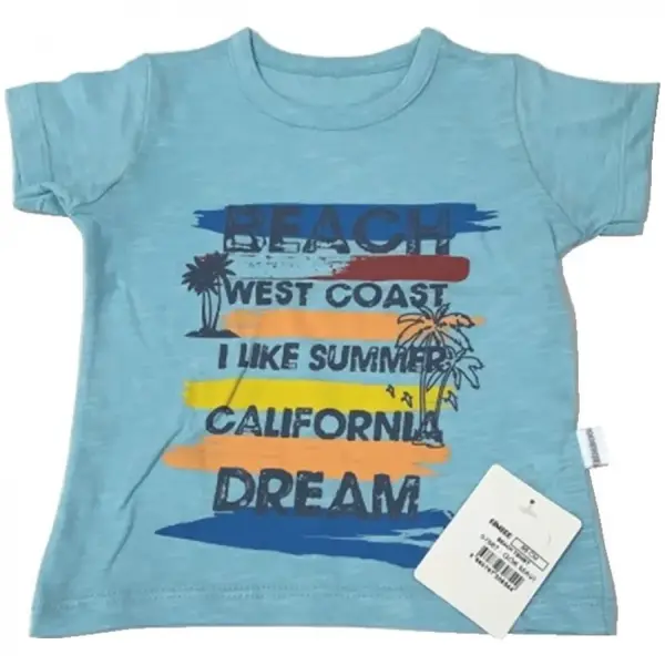 Bibaby T-Shirt Bimboo Beach Gök Mavisi
