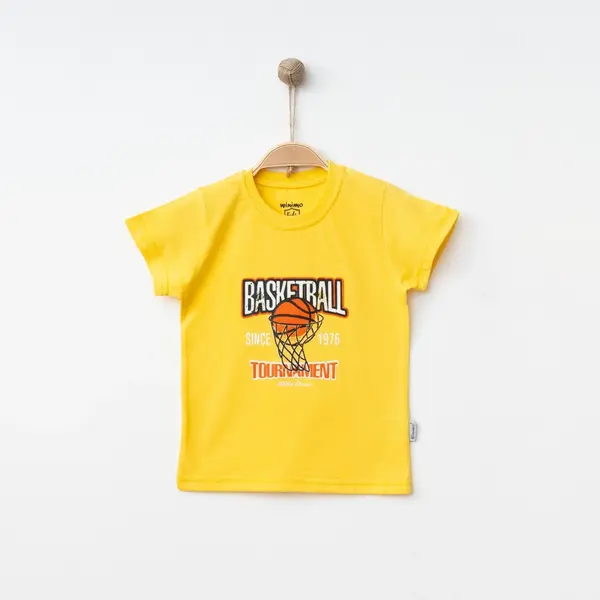 Winimo T-Shirt Basketball Baskılı Sarı