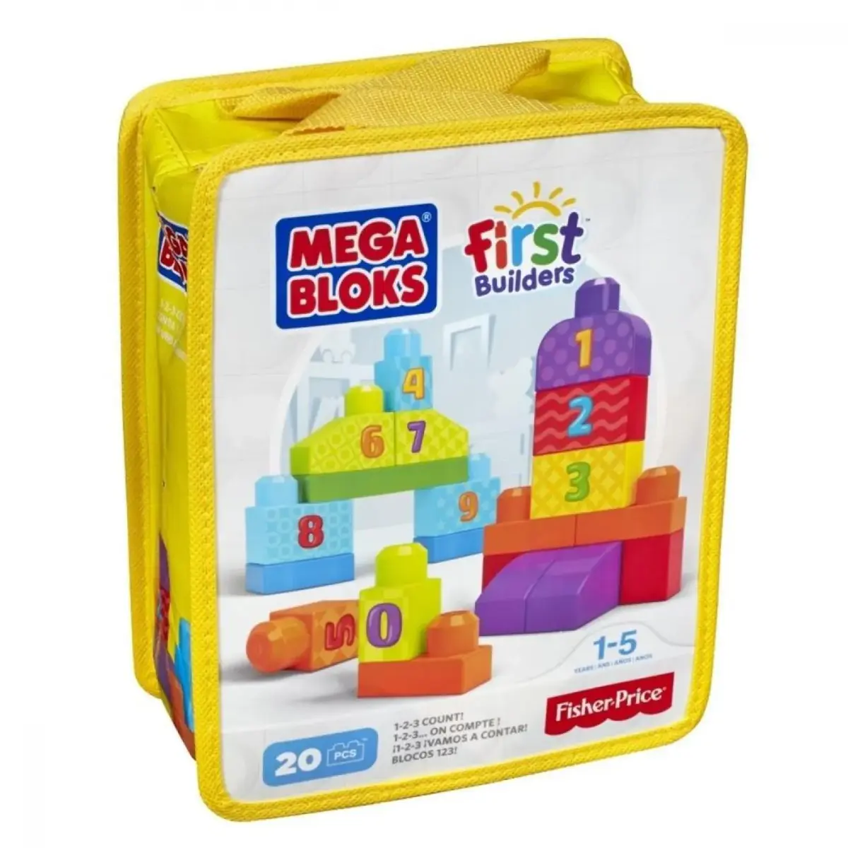 Mega Bloks Eğlenceli Blok Torbaları Turkuaz 20 Parça Sayılar