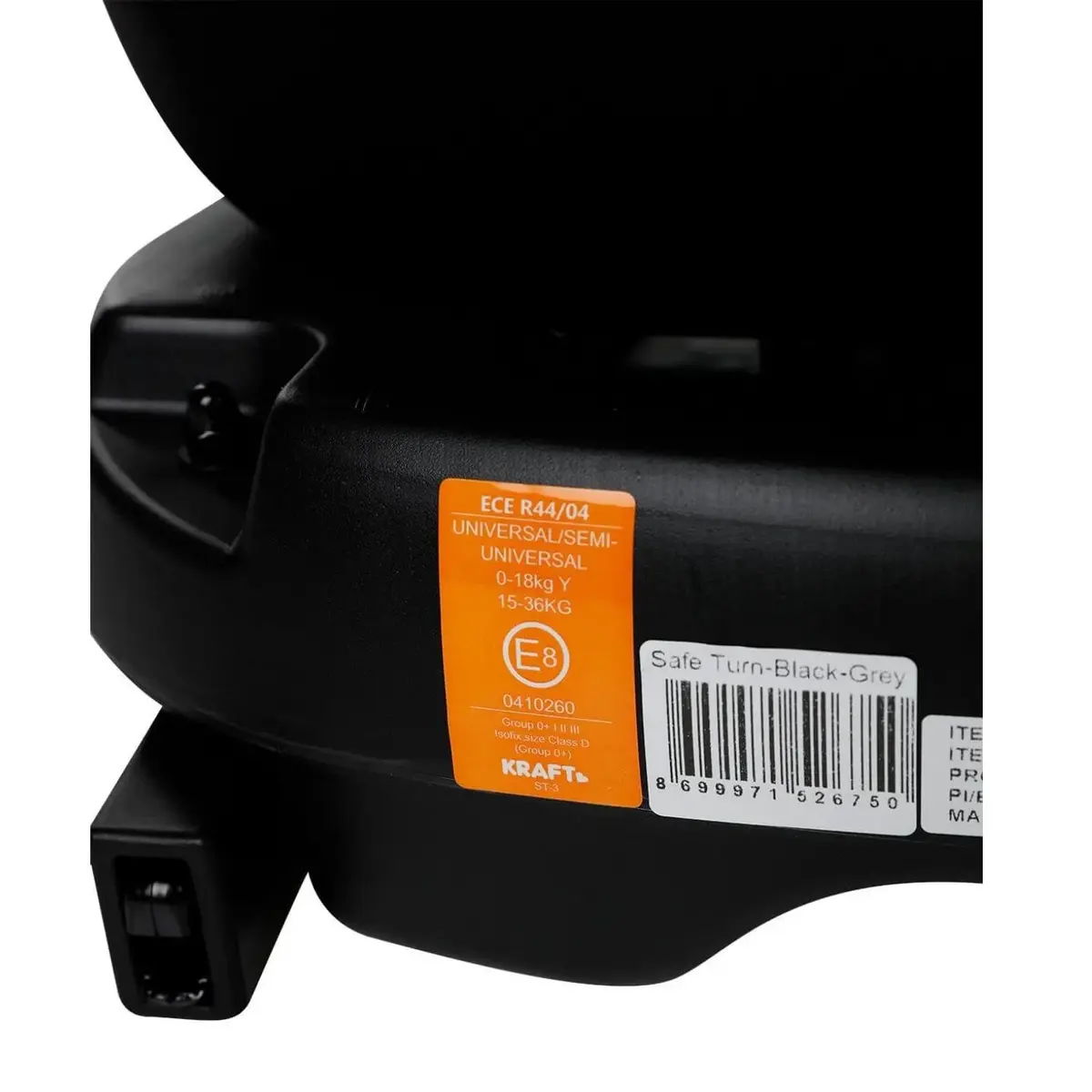 Kraft Safe Turn Oto Koltuğu 0-36 Kg Grey