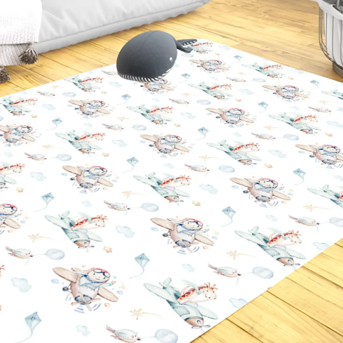 Momys Care Uçuş Macerası Çocuk Odası Halı Model 100x160 Cm