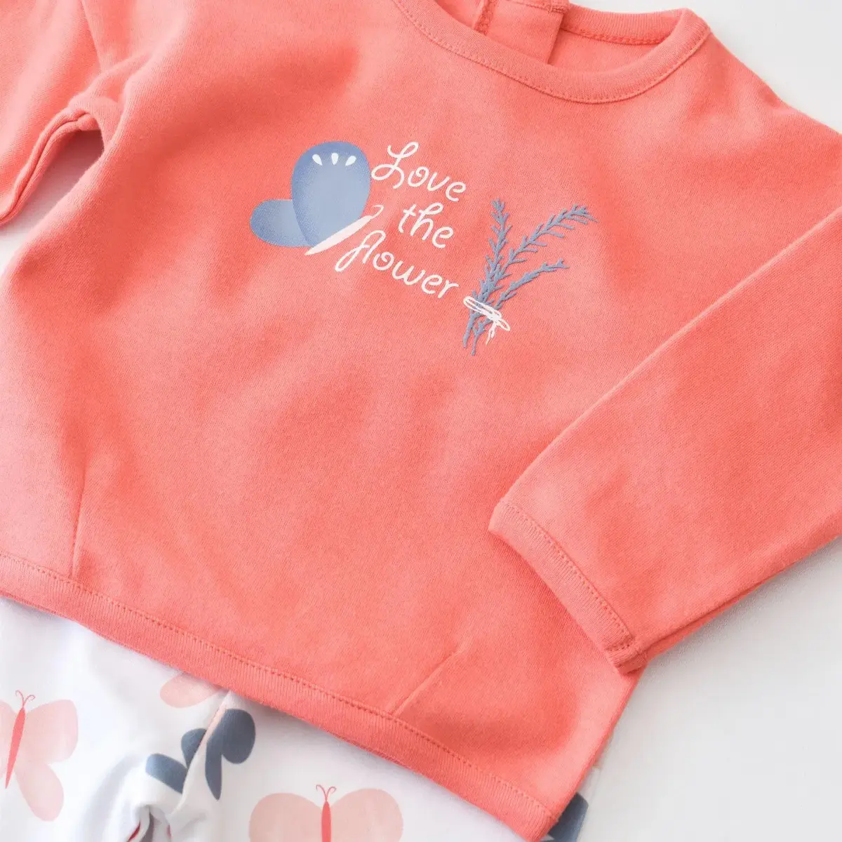 Bibaby Organik Pijama Takımı Wild Flowers Coral
