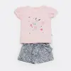 Bibaby 2li Takım Şortlu Cute Magic Bunny Pembe