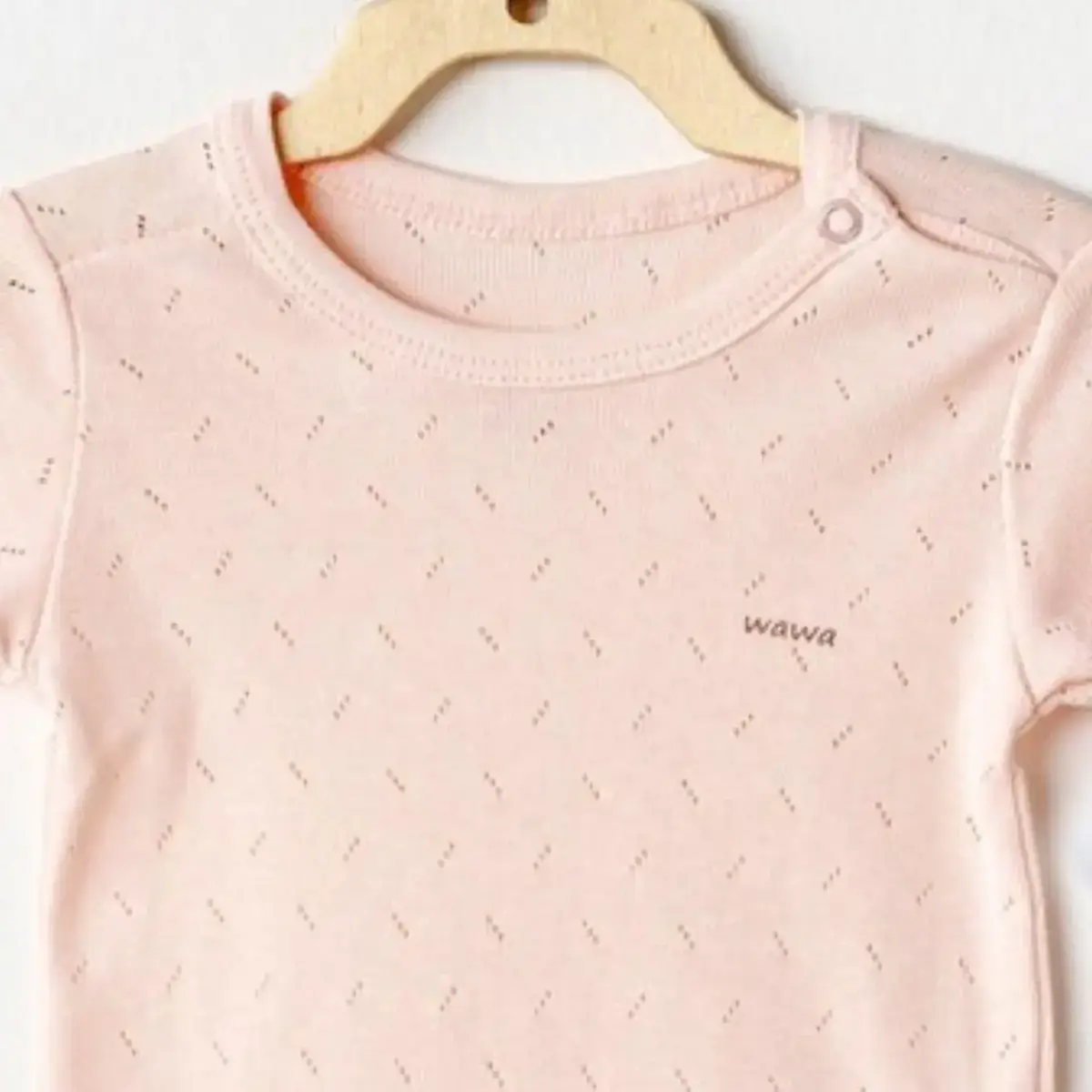 Andy Wawa Body Kısa Kol 2li Jakarlı Basic Pembe - Beyaz