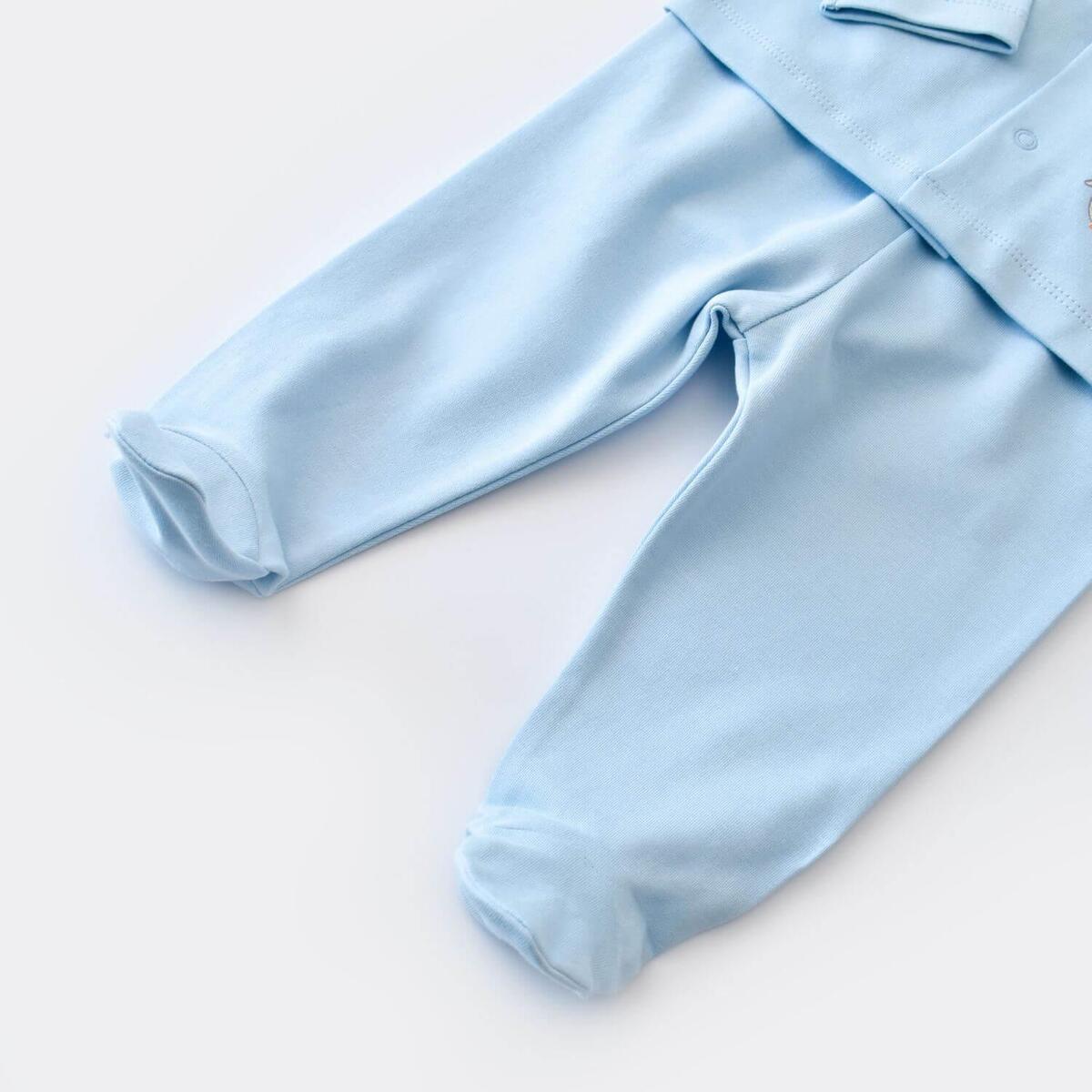 Bibaby Organik Pijama Takımı Hello New Penguins Mavi