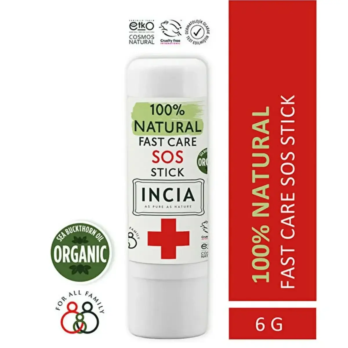 INCIA %100 Doğal SOS Stick 6gr