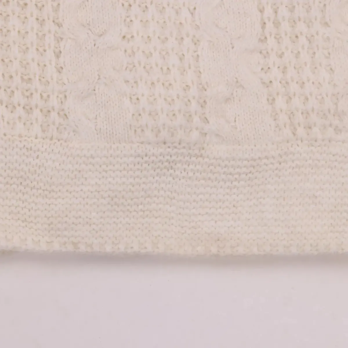 Mini Damla Battaniye Triko Love Nakışlı 80x100cm Ekru