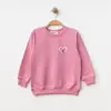 Winimo Sweatshirt Kalpli Kedi Baskılı Pembe