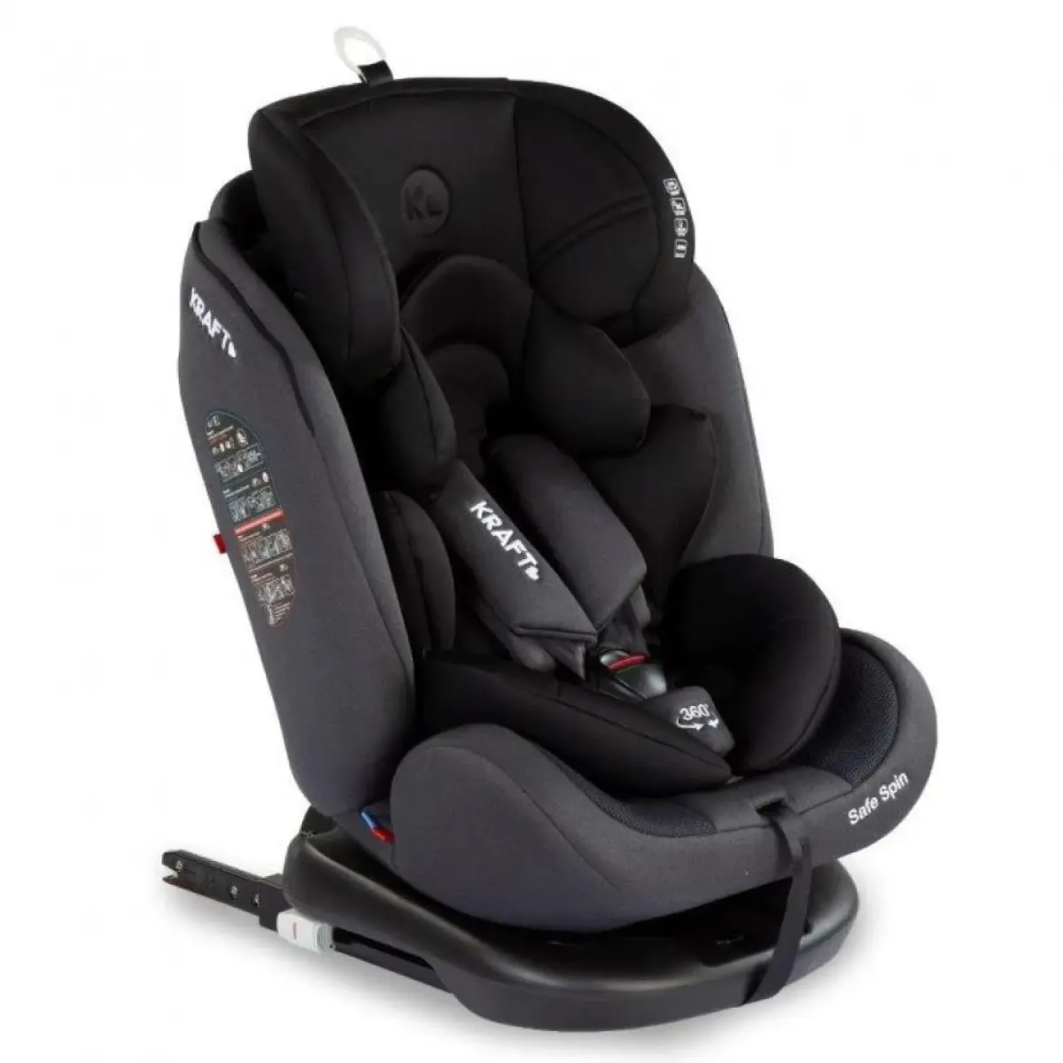 Kraft Safe Spin Oto Koltuğu 0-36 Kg Dark Grey Kraft Safe Spin Oto Koltuğu 0-36 Kg Dark Grey