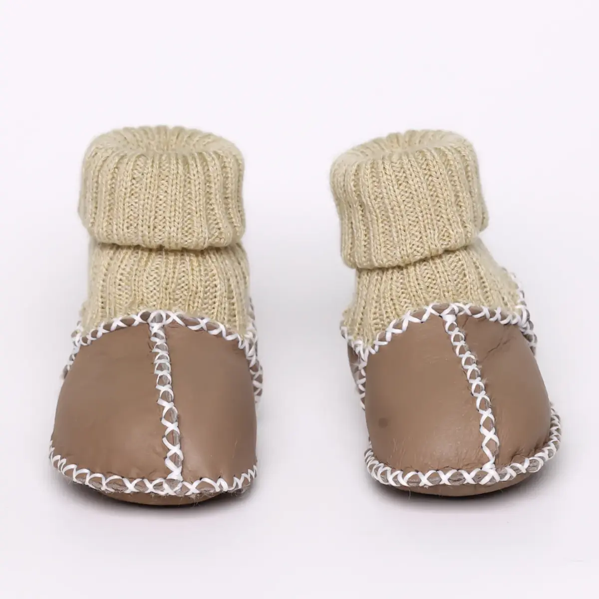 Angeltouch Bebe Patik Deri Lüx Sütlü Kahve