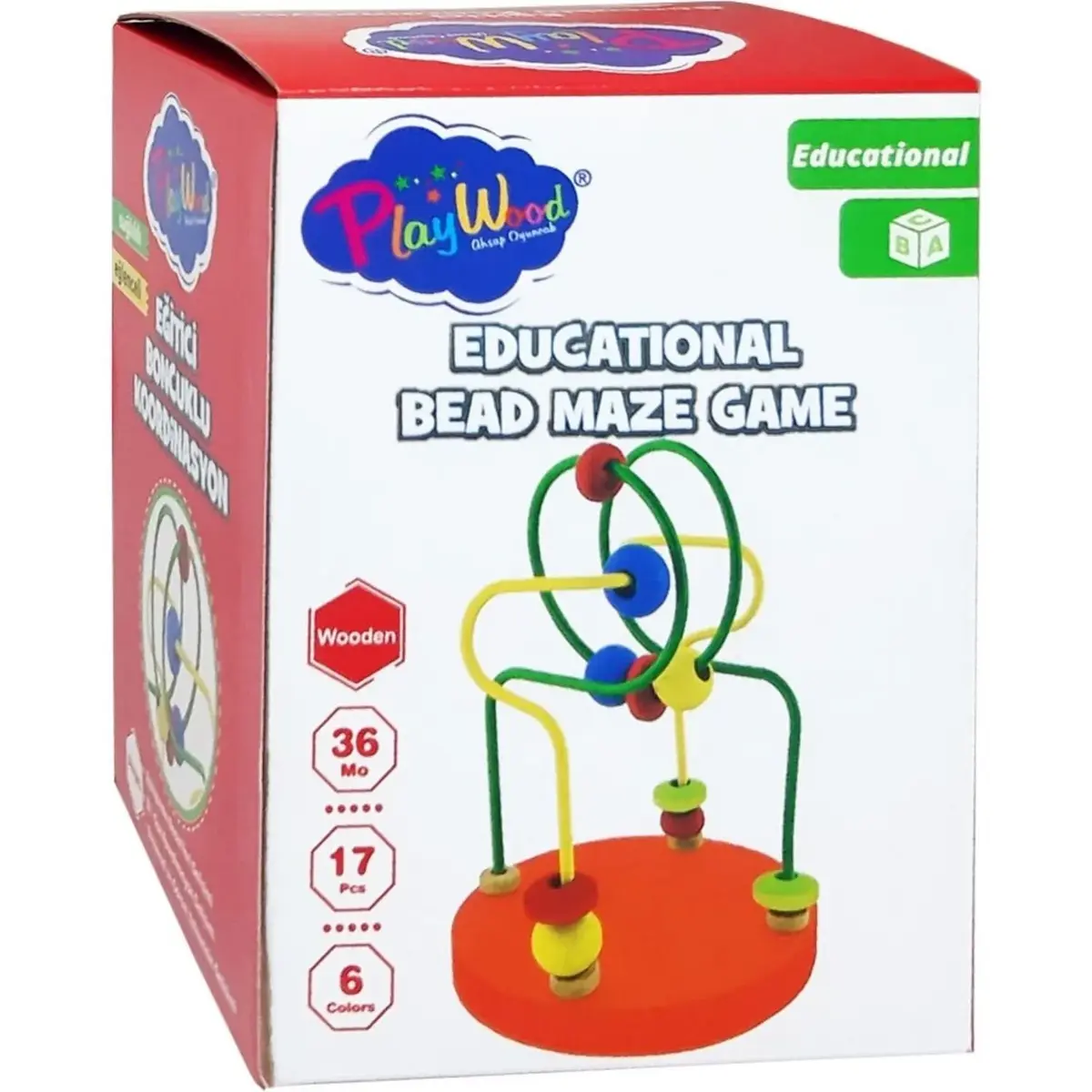 Play Wood Ahşap Kutuda Mini Boncuklu Koordinasyon                                         