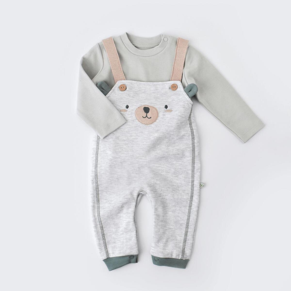 Bibaby Organik Salopet Hug Me Bear Kar Melanj