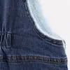 Overdo Salopet Welsoft Ayıcık Baskılı Mavi Denim