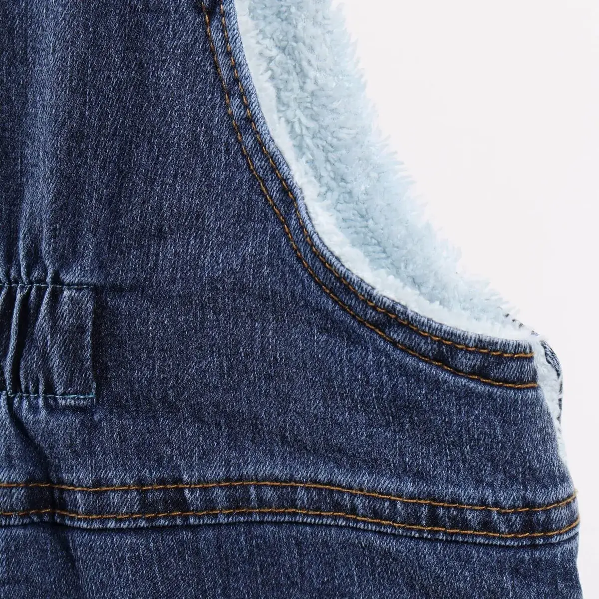 Overdo Salopet Welsoft Ayıcık Baskılı Mavi Denim