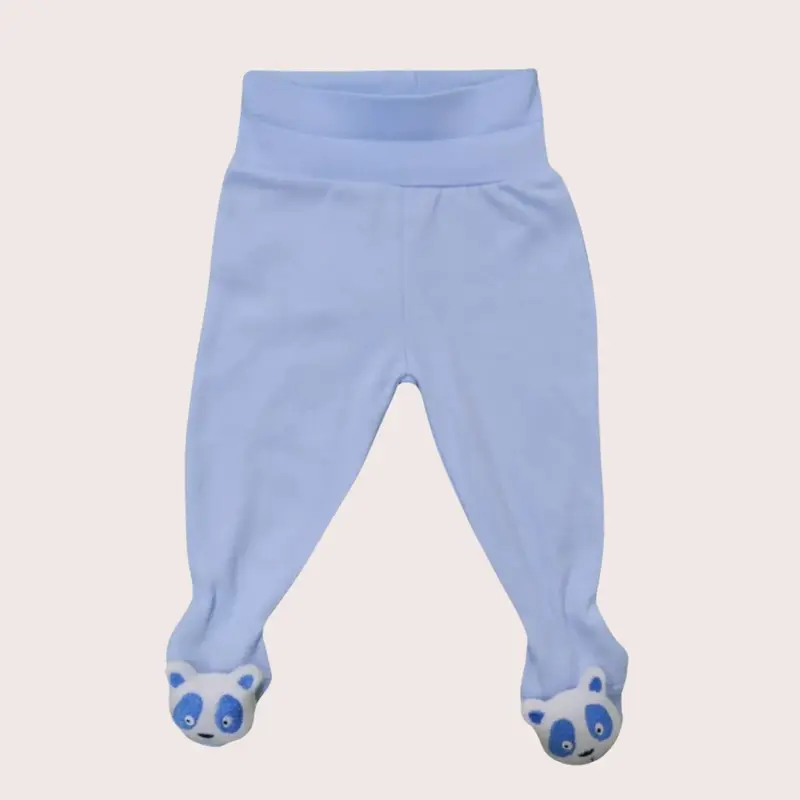 Mini Damla Pantolon Patikli Düz Oyuncaklı Mavi