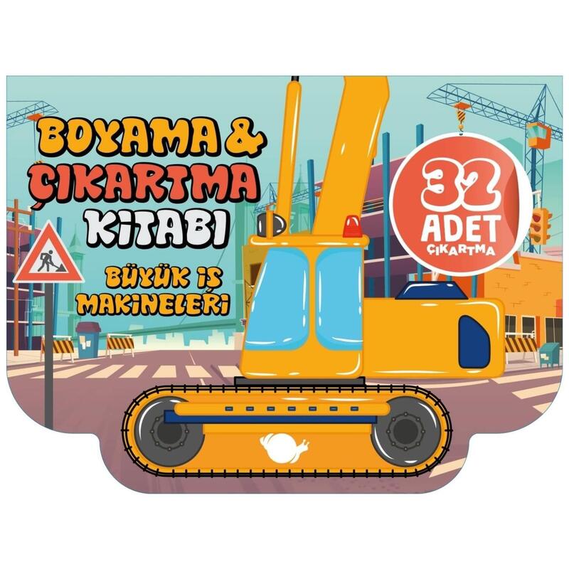 Boyama&Çıkartma Kitabı Büyük İş Makineleri