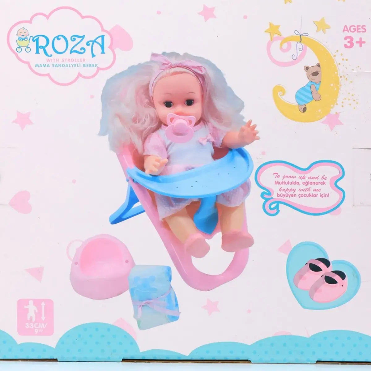 Roza Altını Islatan Bebek Mama Seti