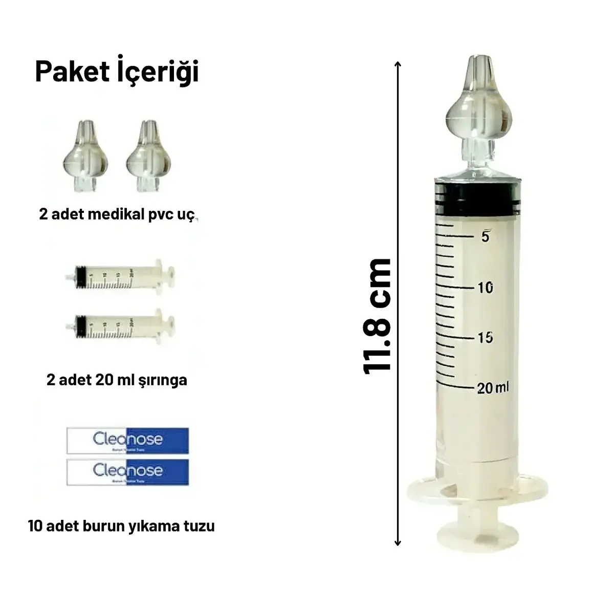 Milkway Burun Temizleme Kiti 2 Adet 20 ml Şırınga 10 Adet Solüsyonu