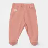 Bibaby Organik Pantolon Patikli Waffle Smile Kırmızı - Kahverengi