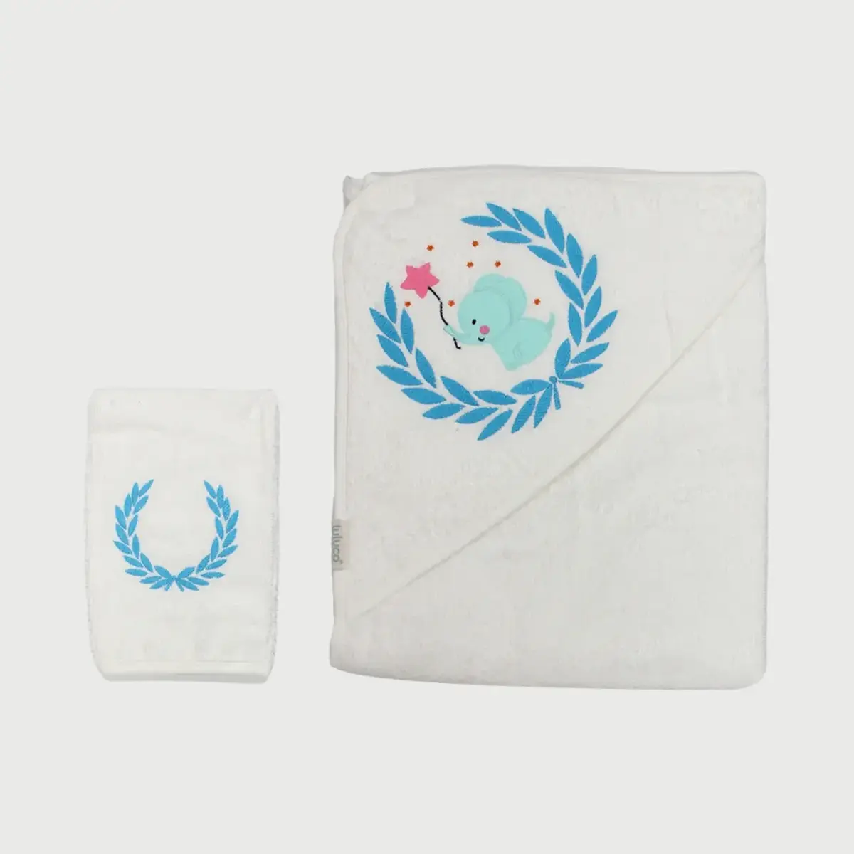 Luluco Havlu Stars And Elephant 75x75cm Ekru