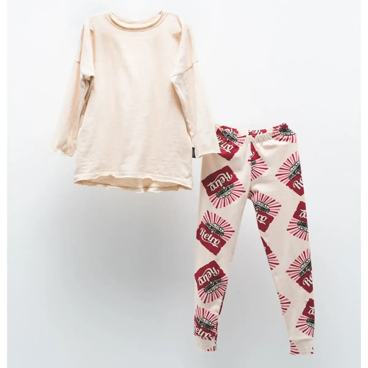 Moi Noi 2li Takım Taytlı Bej Moi Noi 2li Takım Taytlı Bej