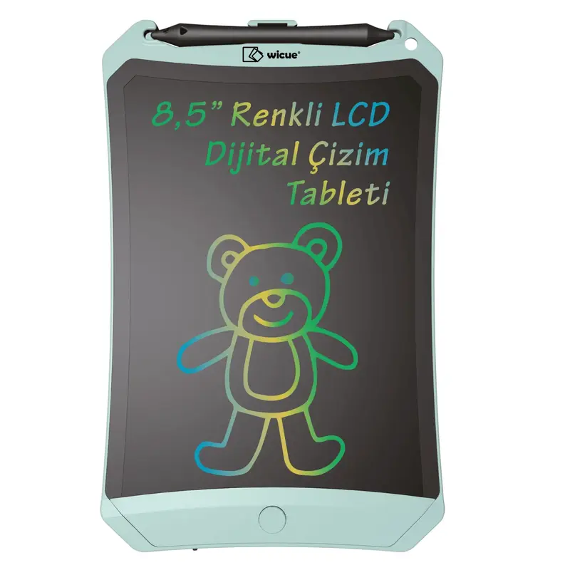 Wicue LCD Dijital Mıknatıslı Renkli Çizim Tableti 8,5" Su Yeşili