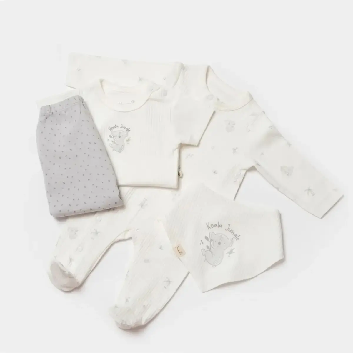 Bibaby Organik Tulum Takımı 4lü Koala Jungle Gri