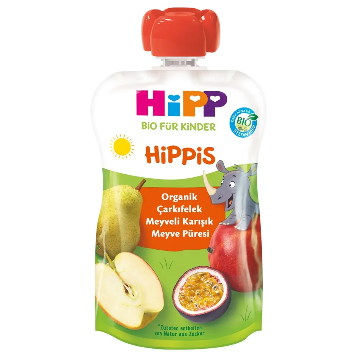 Hipp Organik Çarkıfelek Meyveli Karışık Meyve Püresi 100 gr