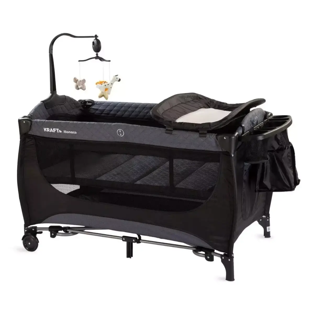 Kraft Monaco Dönenceli Oyun Parkı 70x120 cm Black