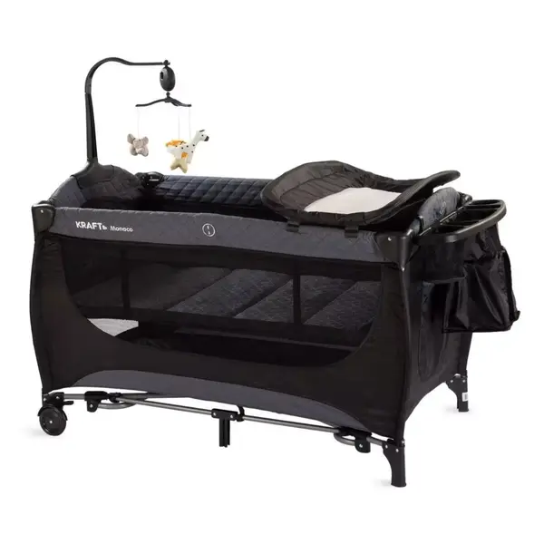 Kraft Monaco Dönenceli Oyun Parkı 70x120 cm Black