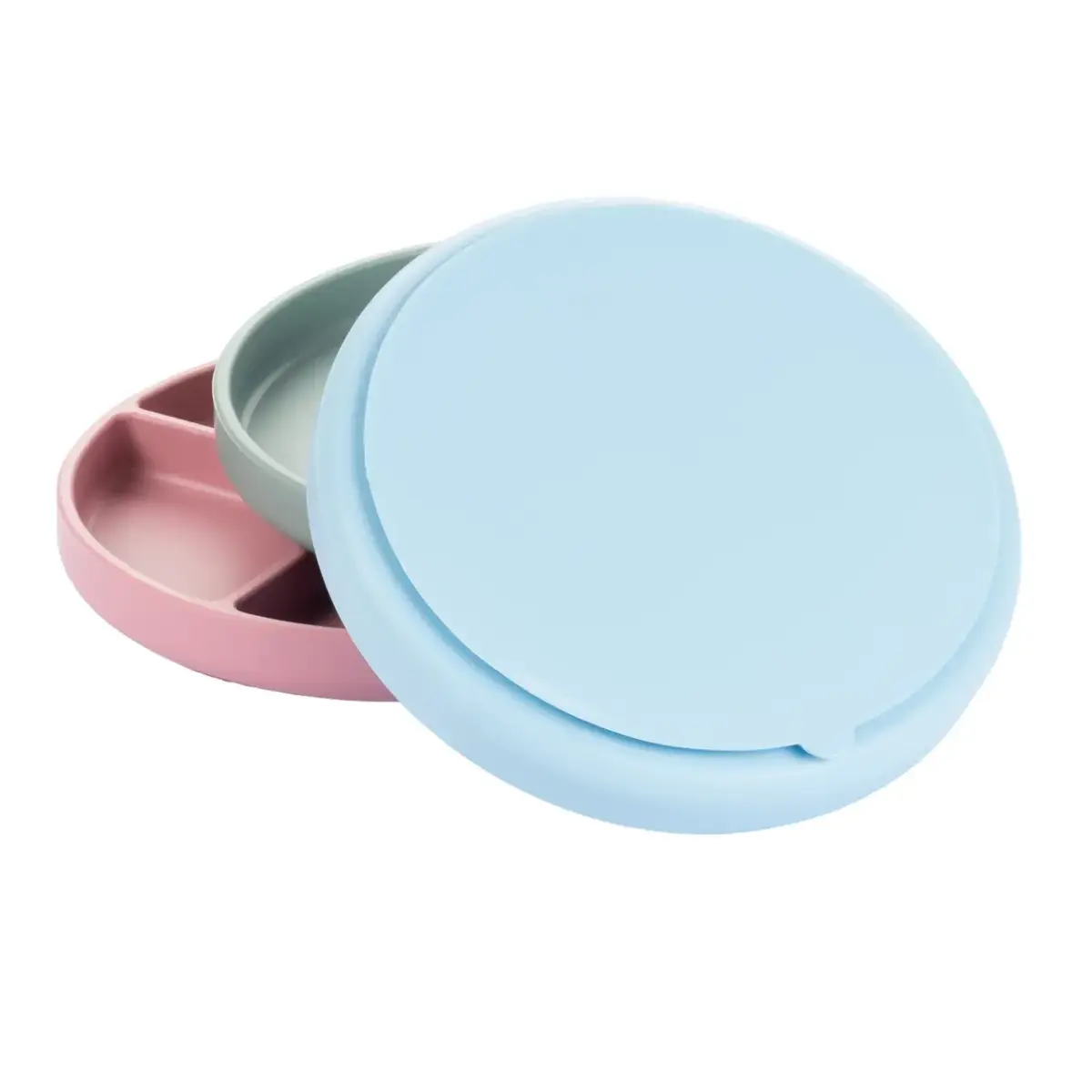 BM Care Porsiyon Vakumlu Mama Tabağı-Mavi