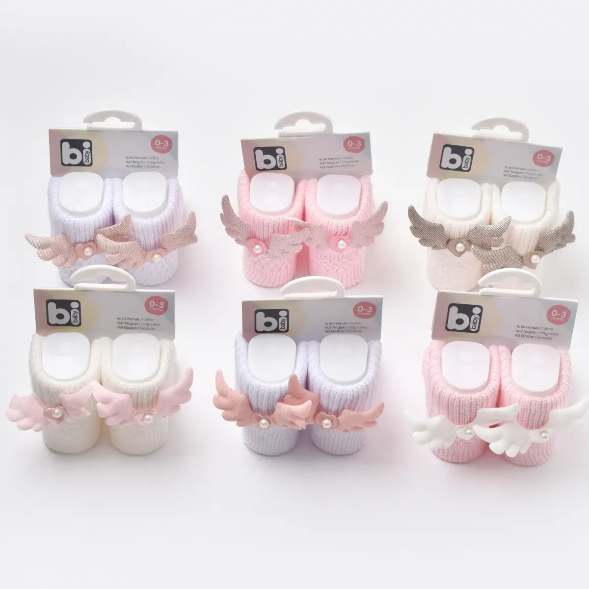 Bibaby Patik Çorap Angel Pembe