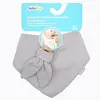 Babyjem Ahşap Diş Kaşıyıcılı Bürümcük Müslin Önlük Gri