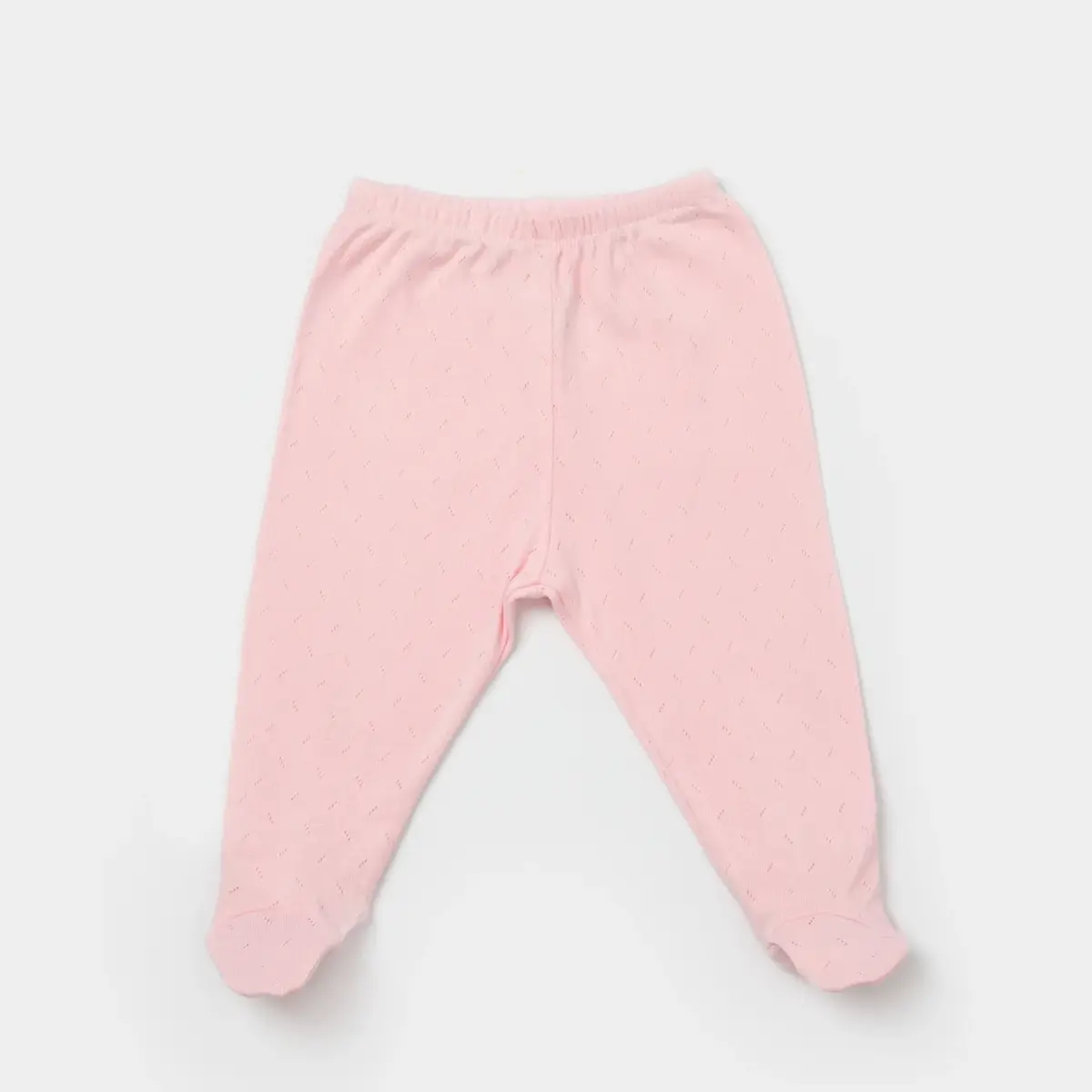 Bibaby Pantolon Patikli 2li Jakarlı Pembe - Ekru