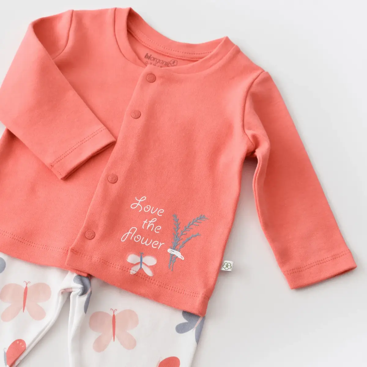 Bibaby Organk Zıbın Takımı Battaniyeli Tüllü Wild Flowers Spring Blue
