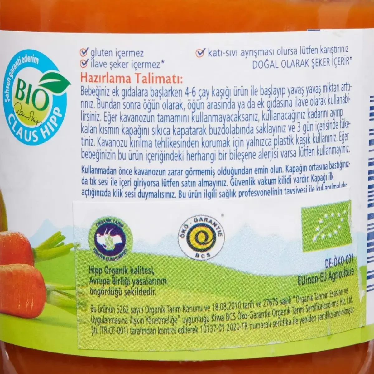 Hipp Organik Elmalı Havuç Püresi 125 gr