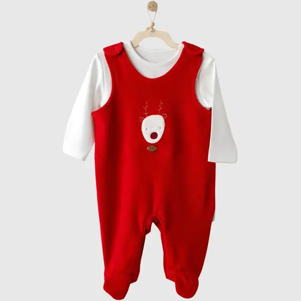 Andy Wawa Tulum Takımı Velvet Happy Newyear Kırmızı