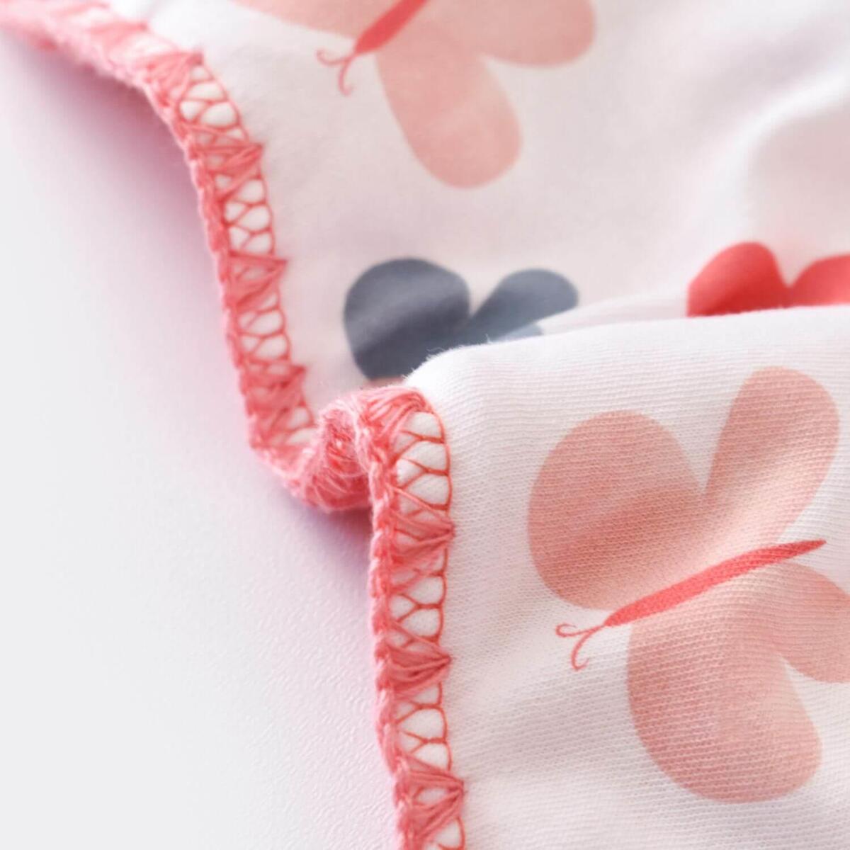 Bibaby Organik Battaniye Welsost Wild Flowers Coral