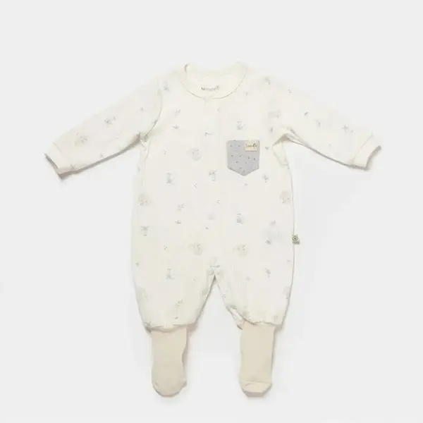Bibaby Organik Tulum Patikli Koala Jungle Gri