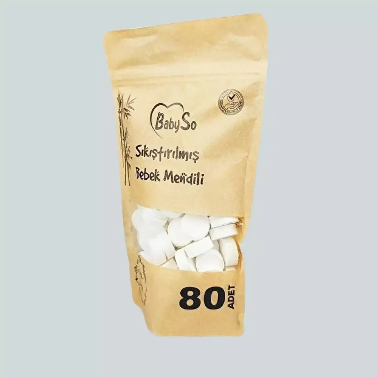 Baby So Sıkıştırılmış Mendil Doypack Paket 80 li