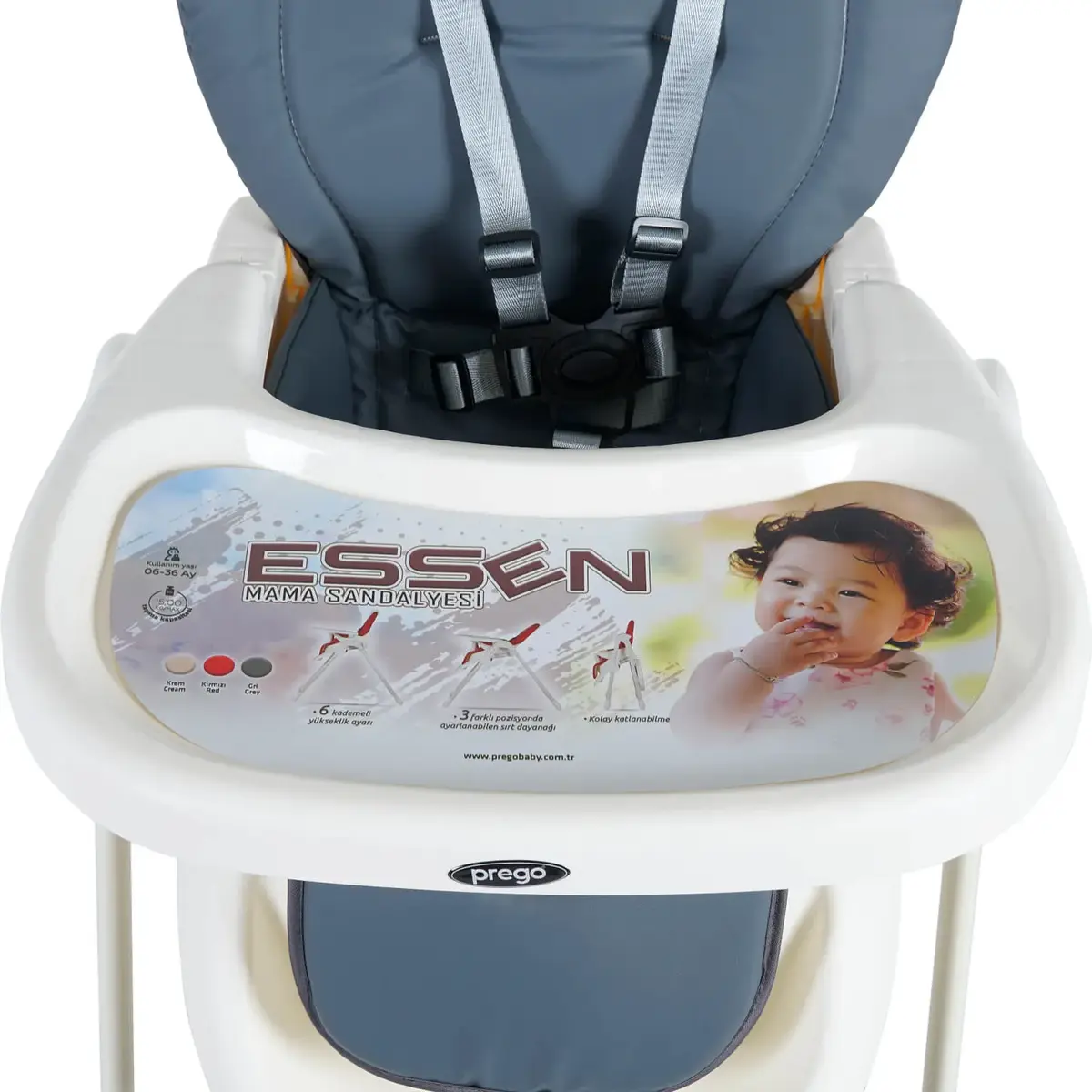 Prego 0623 Essen Mama Sandalyesi Gri