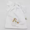 Mini Damla Şapka Püsküllü Likralı Beyaz