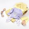Bibaby Organik Zıbın Takımı Love You Yellow Lavender Prematüre