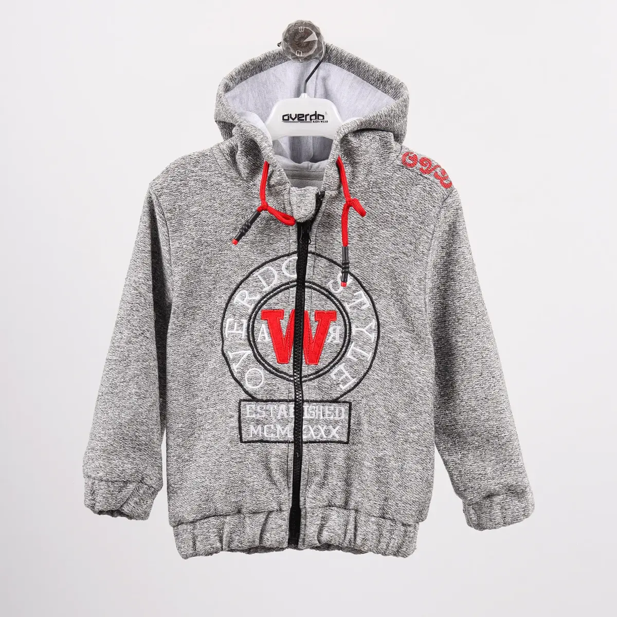 Overdo Ceket Kapüşonlu Style Nakışlı Kırmızı Overdo Ceket Kapüşonlu Style Nakışlı Kırmızı