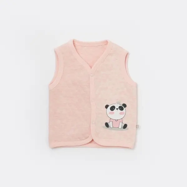 Bibaby Yelek Kapitone Live Pandas Pembe