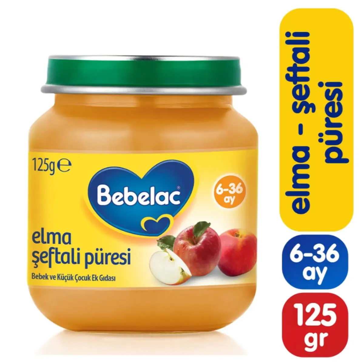 Bebelac Kavanoz Mamaları Şeftali Elma 125 gr