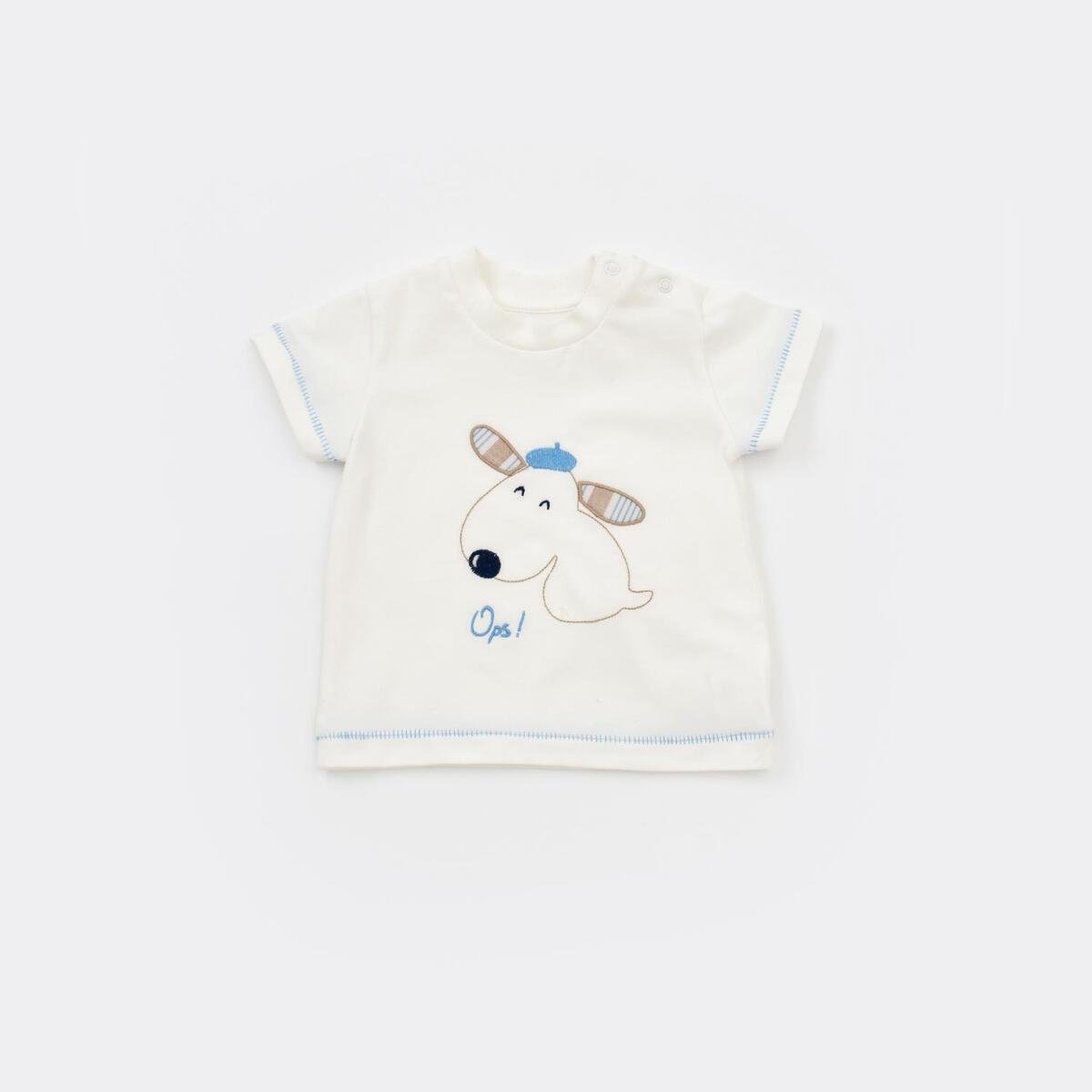 Bibaby 2li Takım Şortlu Stripe Sytle Bej - Mavi