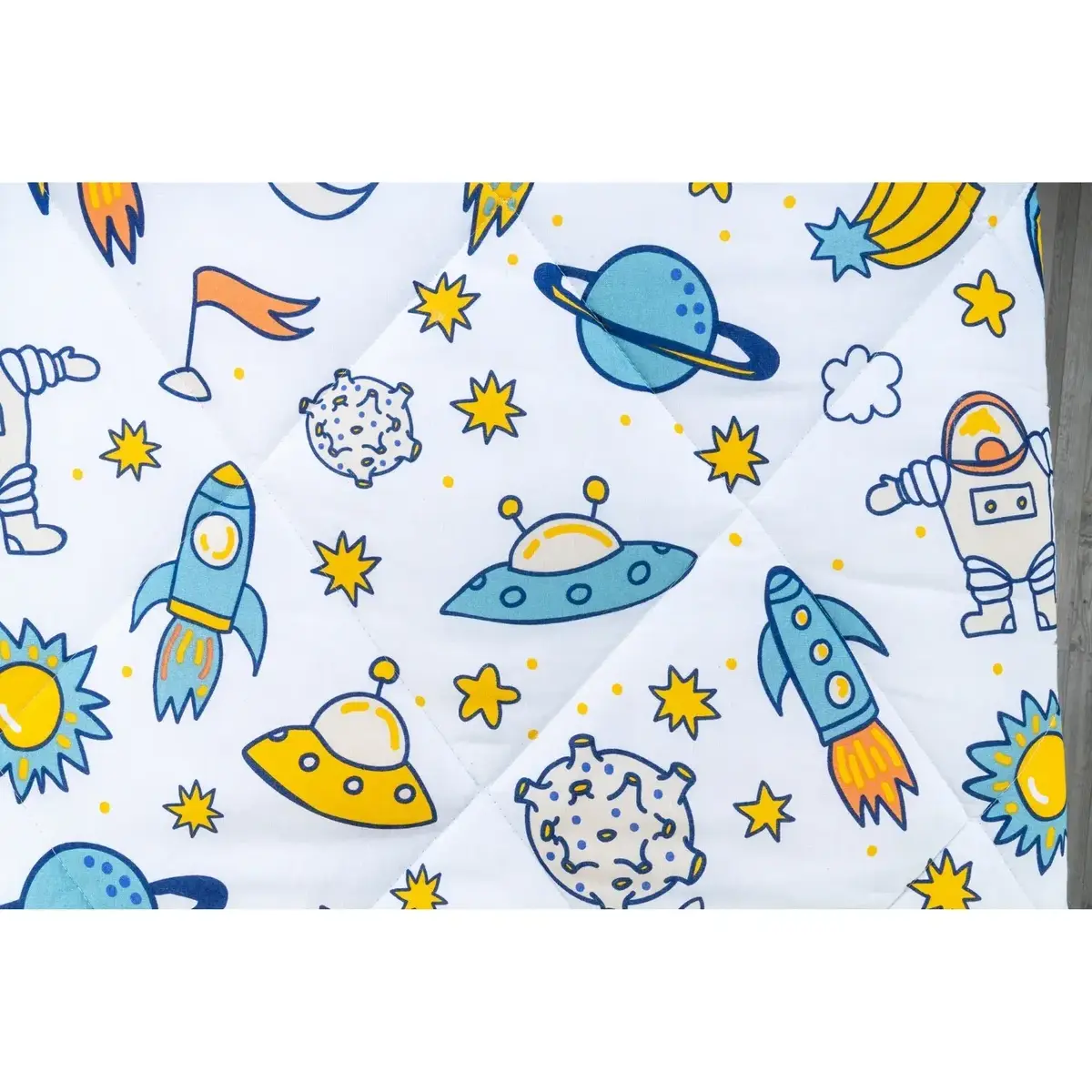 Bebek Nevresim Seti Uzay 3 Parça Çantalı 100x150